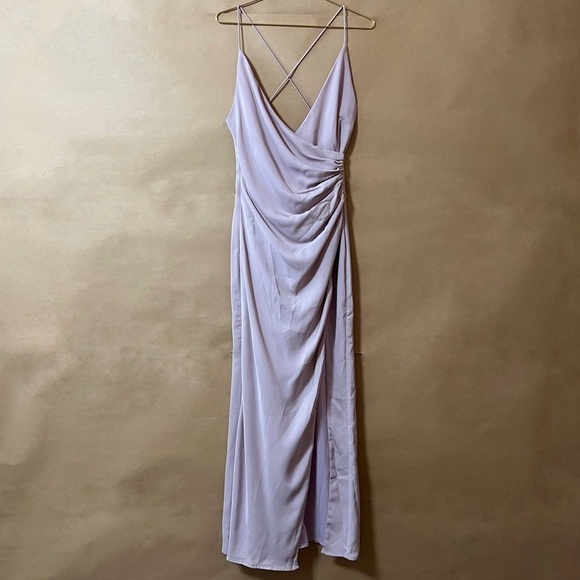Superdown | NWT Belle Slit Maxi Dress in Mauve Bridesmaid Wedding Size S - Picture 1 of 14